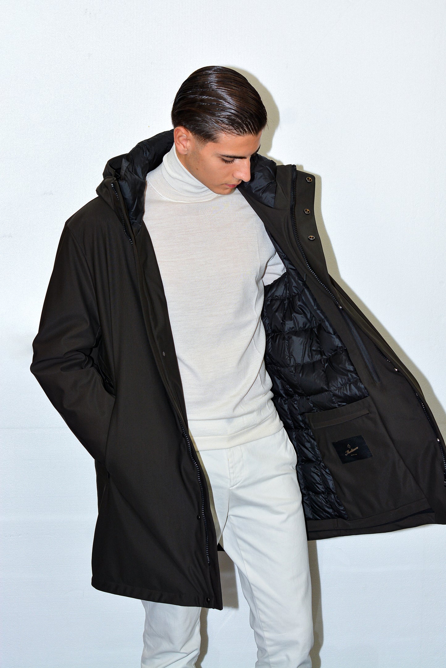 Parka imbottito in piuma