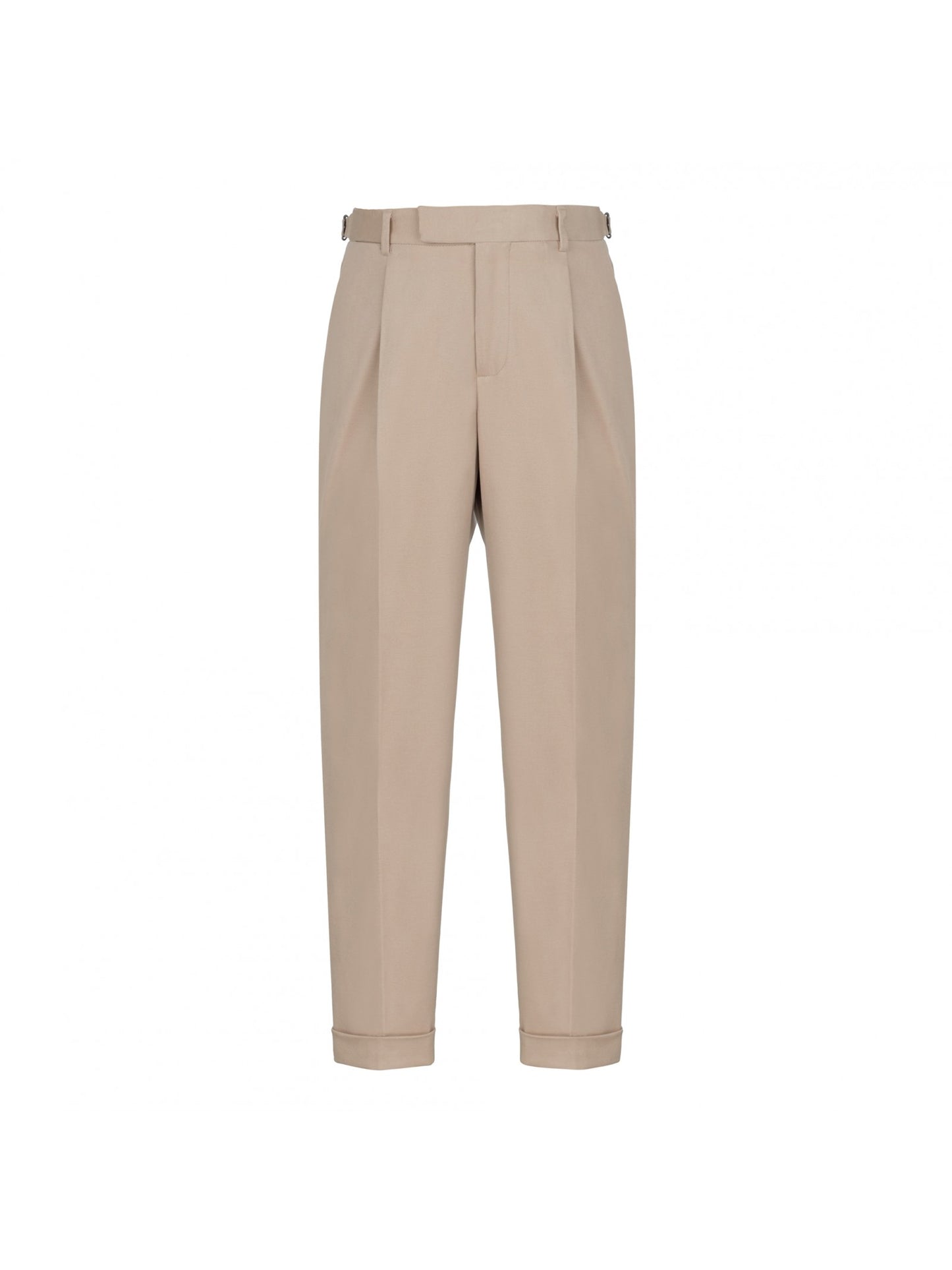 Pantalone baggy gabardina di cotone stretch