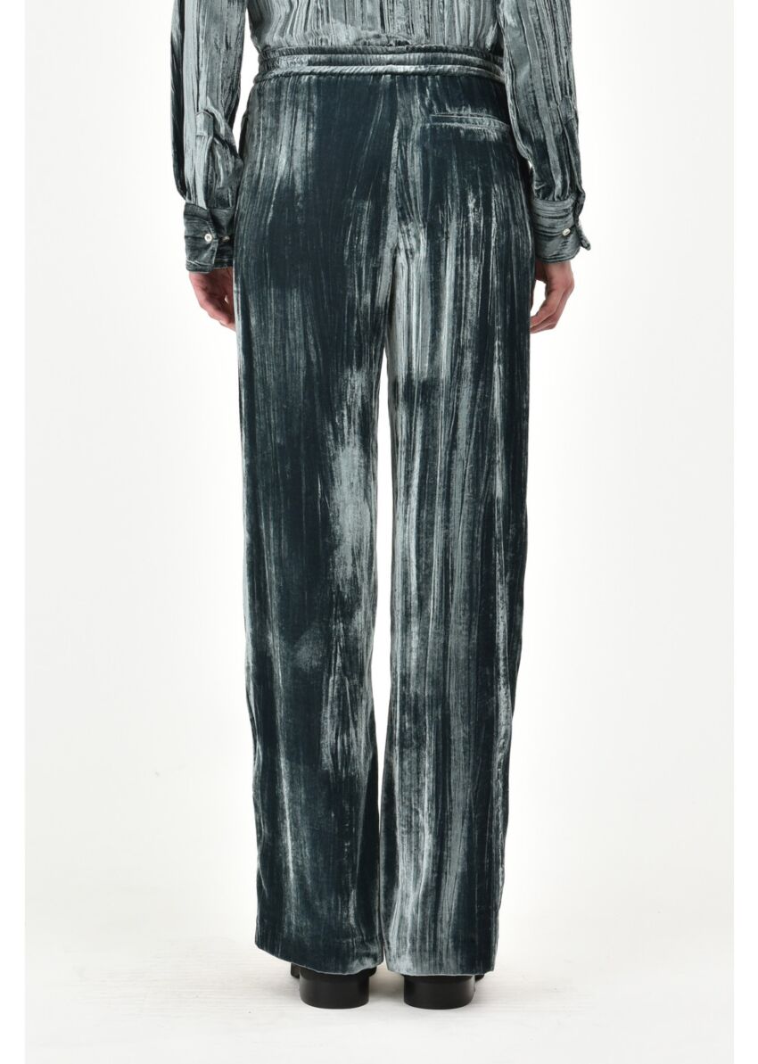 Pantalone coulisse velluto plissè verticale - Manuel Ritz