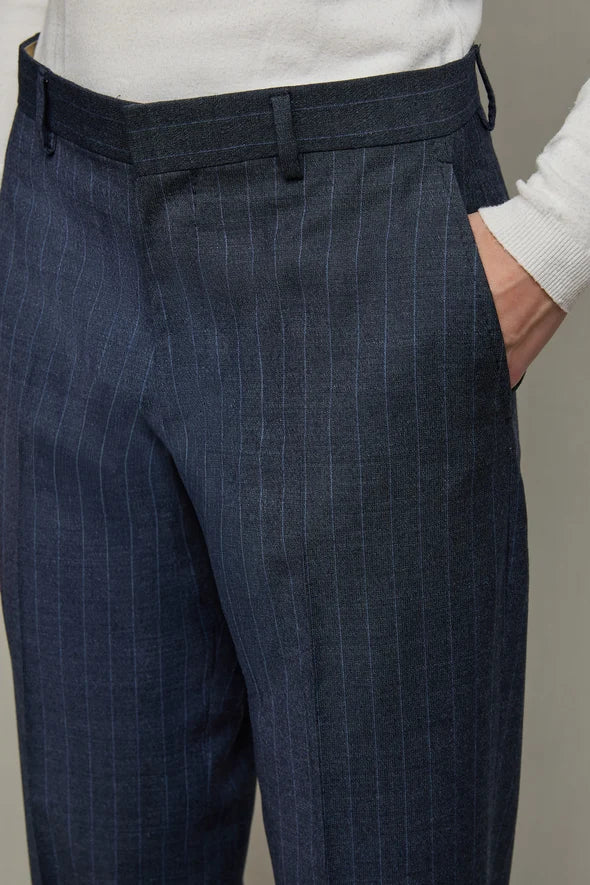 PANTALONE GESSATO BLU L.B.M. 1911