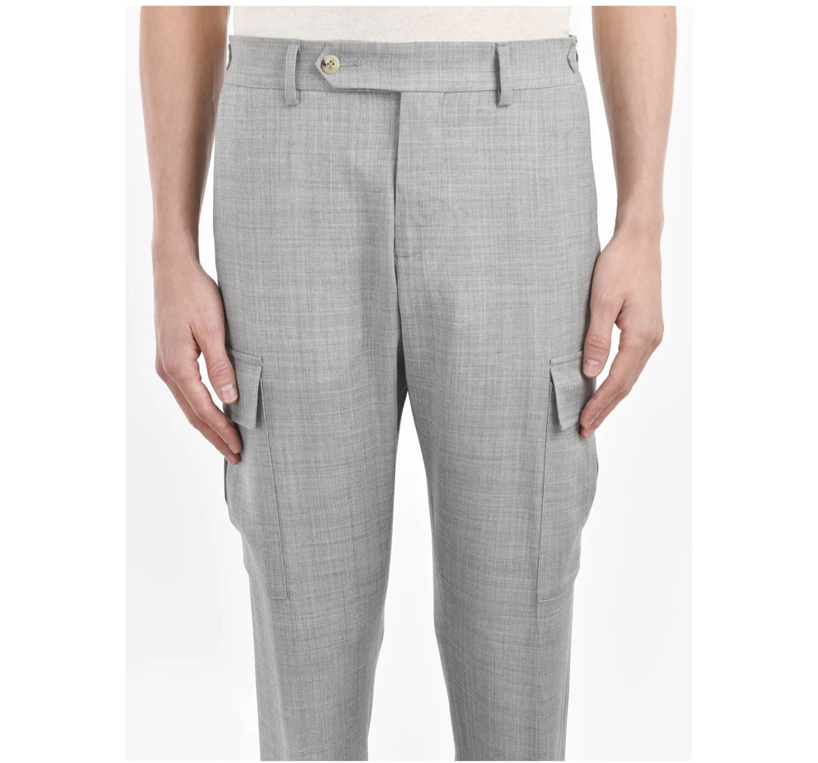 PANTALONE CARGO TELA DI LANA STRECH PAOLONI