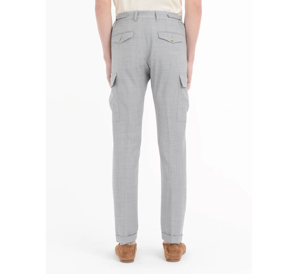 PANTALONE CARGO TELA DI LANA STRECH PAOLONI