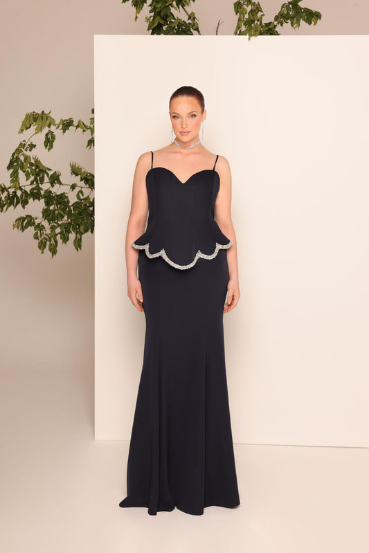 ABITO CON STOLA BIANCA BRANDI CURVY 29726M