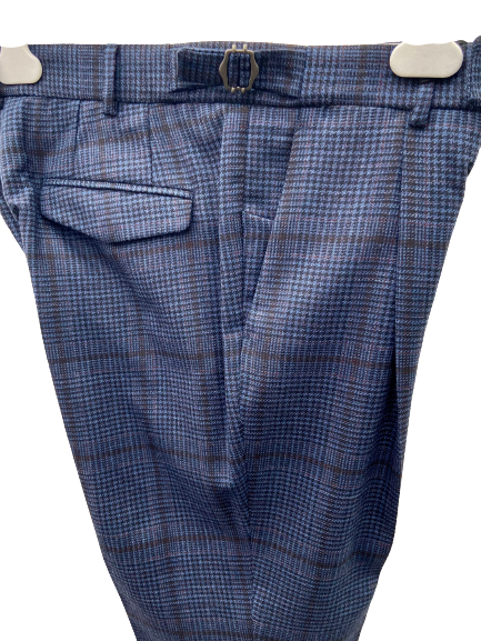 Pantalone quadri con pence - Paoloni