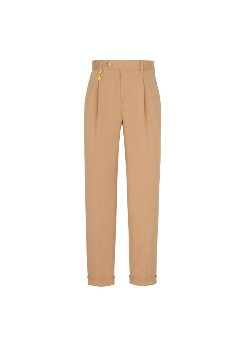 Pantalone pinces slim in jersey punto milano - Manuel Ritz