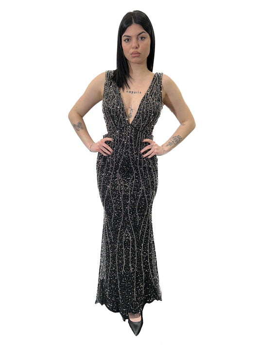 Abito lungo ricamato - LA KORE