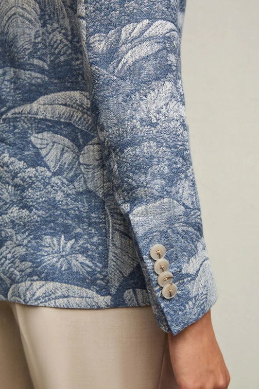 Giacca SILVIA fantasia jacquard azzurra L.B.M. DONNA 1911