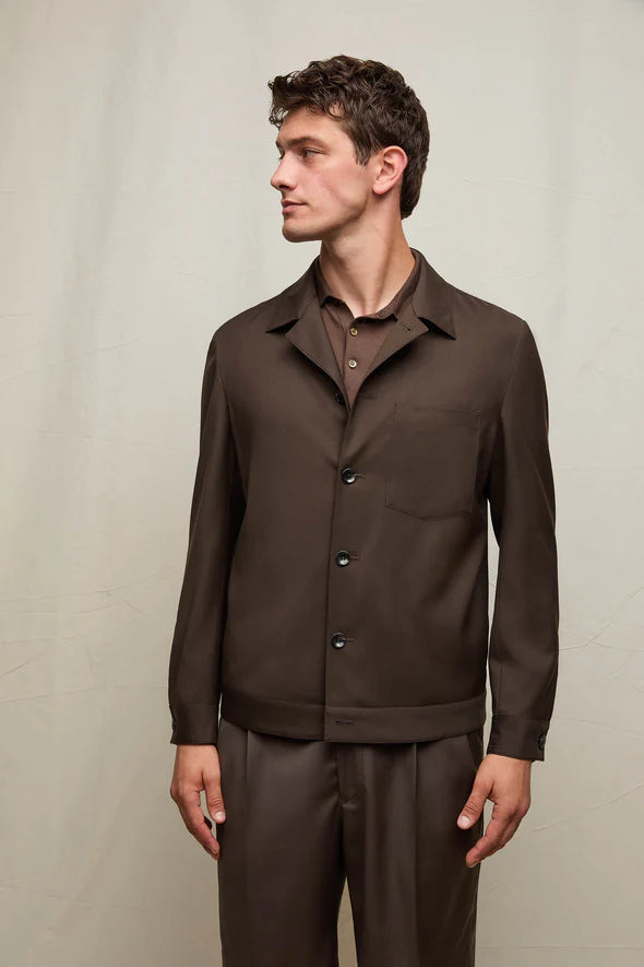 OVERSHIRT IN LANA MOKA L.B.M. 1911