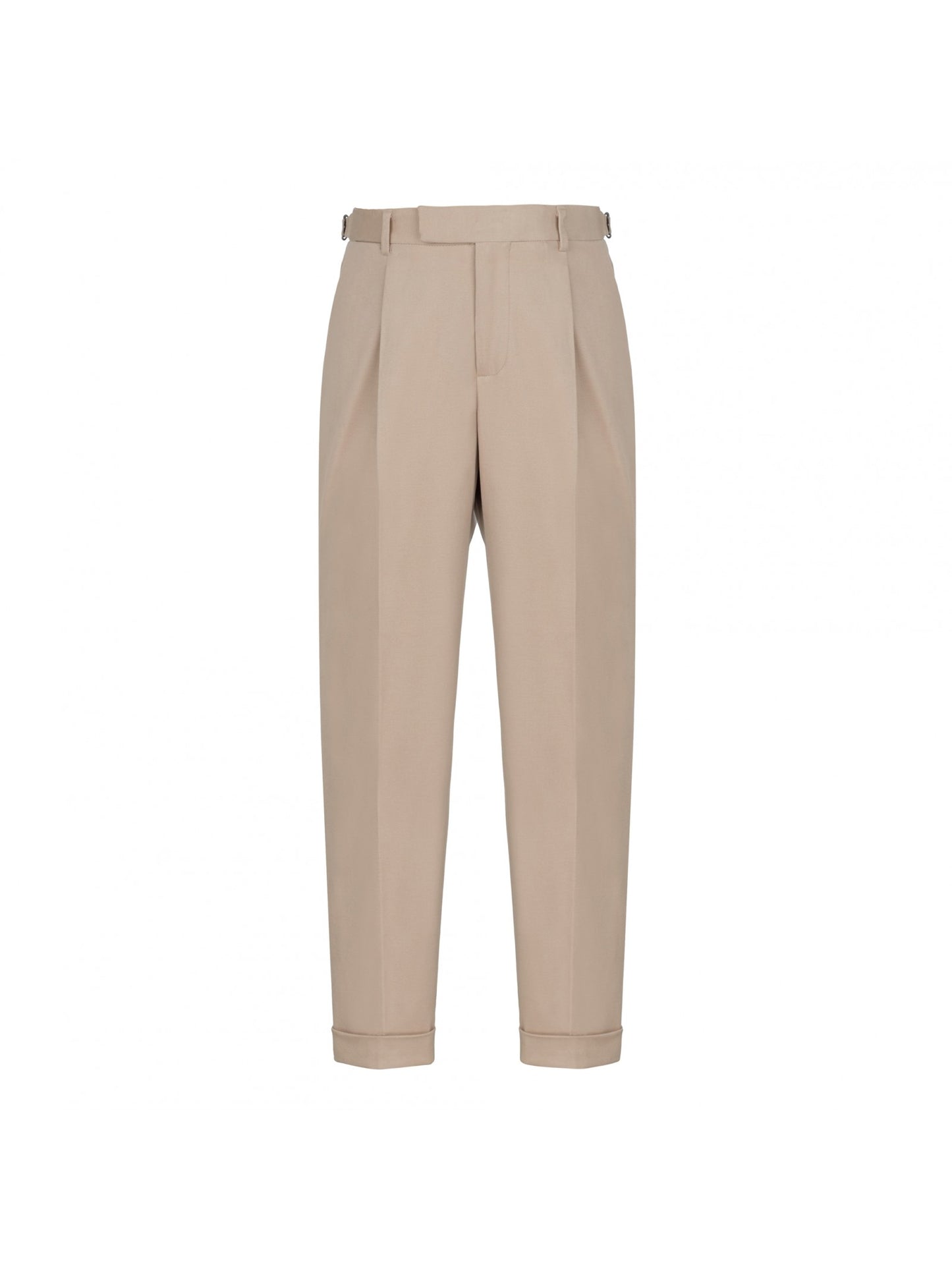 Pantalone baggy gabardina di cotone stretch