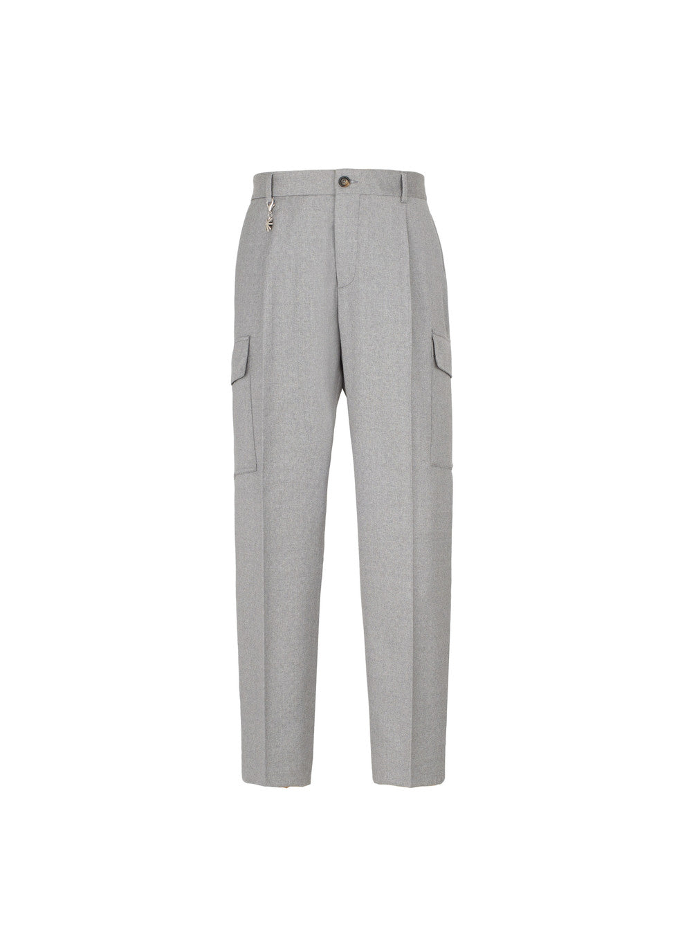 Pantalone cargo flanella di lana stretch - Manuel Ritz