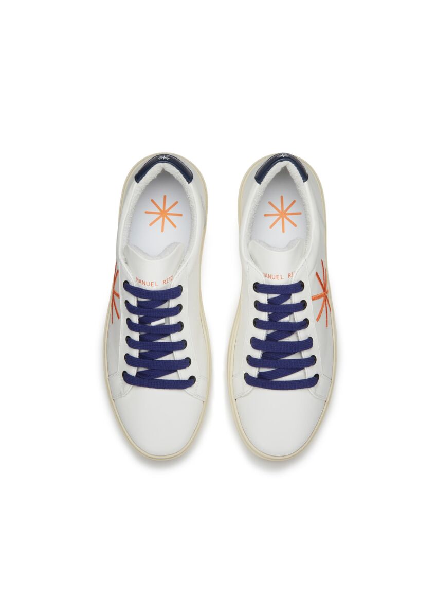 Sneakers logo in pelle - Manuel Ritz