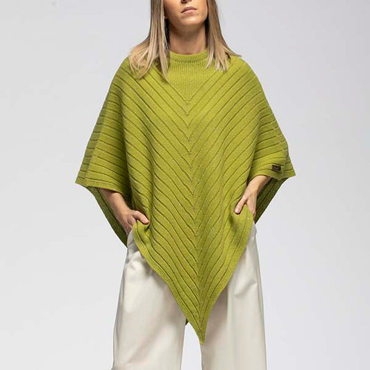 Poncho motivo diagonale punto luce